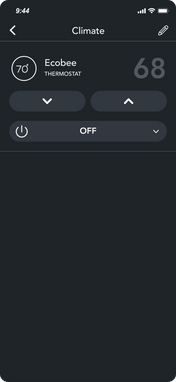 Adjust your temperature from Brilliant mobile app