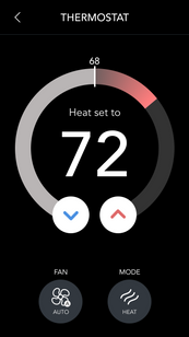 Adjust your temperature from Brilliant home Control