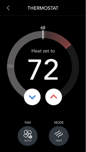 Thermostat Control from brilliant smart control
