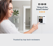 White Plug-In Control on wall and a woman