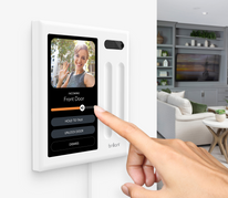 White wired two slider smart control in living room