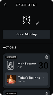 Add your favorite audio content to home automation scenes with smart home control