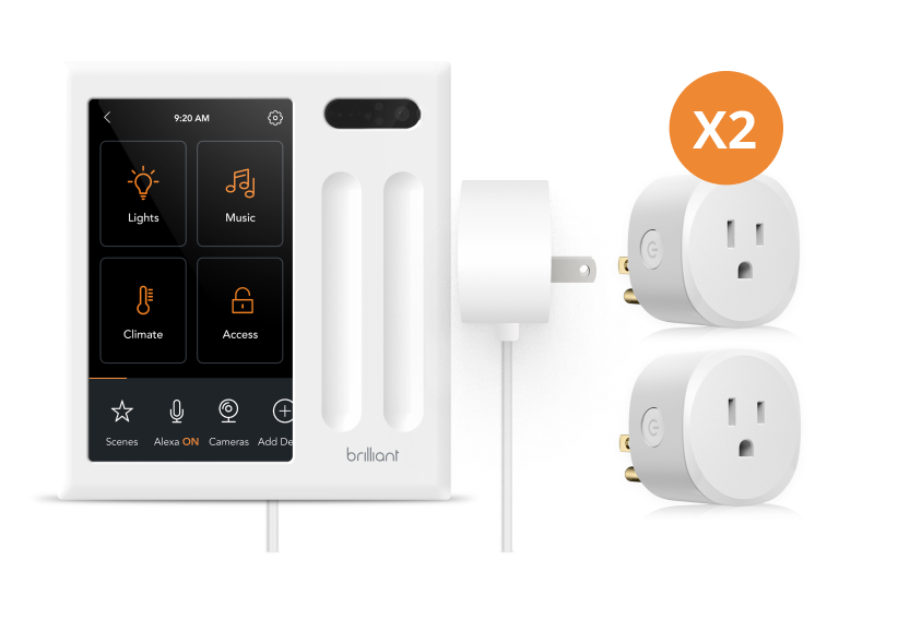 2-Switch Panel + 3 Dimmer Switches – Brilliant 2-Switch Panel + 3 Dimmer Switches – Brilliant