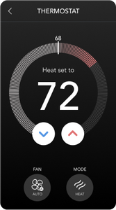 control thermostat on Brilliant smart home control