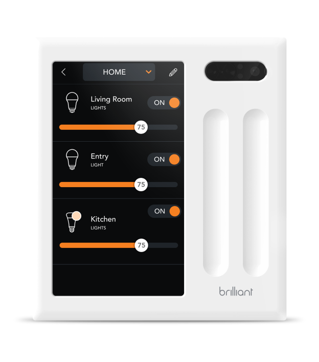 Smart Home Control 2-Switch Panel Snap-On Frame in Silver Smart Home Control 2-Switch Panel Snap-On Frame in Silver