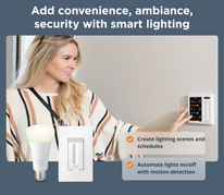 woman using light switch