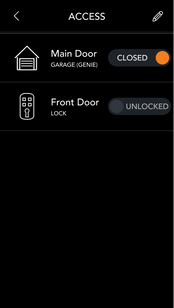 Brilliant Control screen