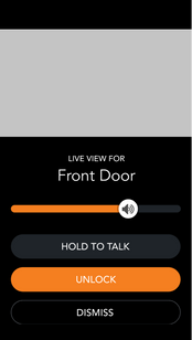 Entrance screen on brilliant smart control