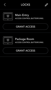 Locks panel on Brilliant Control