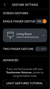 Brilliant Control screen