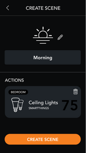 Create scenes on brilliant smart control