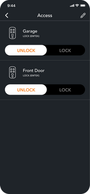 add action screen on brilliant mobile app
