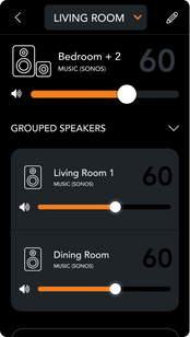 Living room screen on brilliant home control