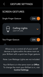 Slider and Gesture Control on brilliant preview