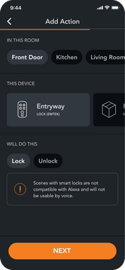 front door screen on mobile app