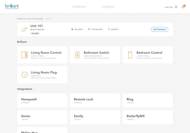Works with Entrata Brilliant