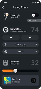 Adjust Lighting Control with brilliant mobile app