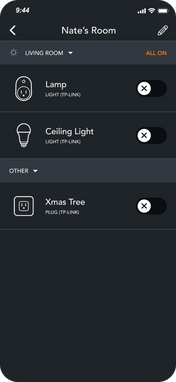 Adjust Lighting Control with brilliant mobile app
