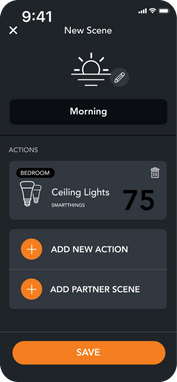 Create scenes on brilliant mobile app