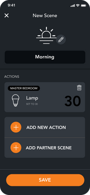 Create scenes on brilliant mobile app