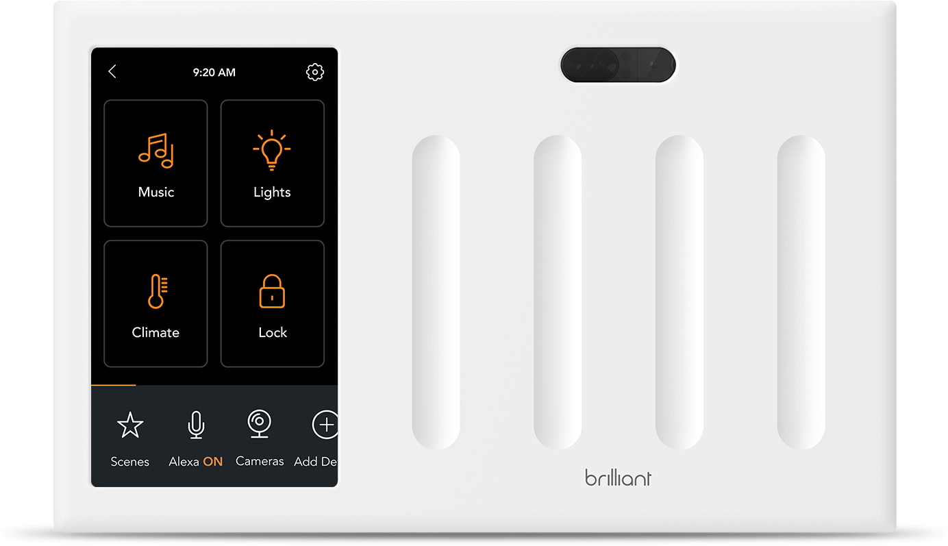 Brightsign 4 Button Panel 4-Switch Panel | Smart Switch with Music Control | Brilliant NextGen